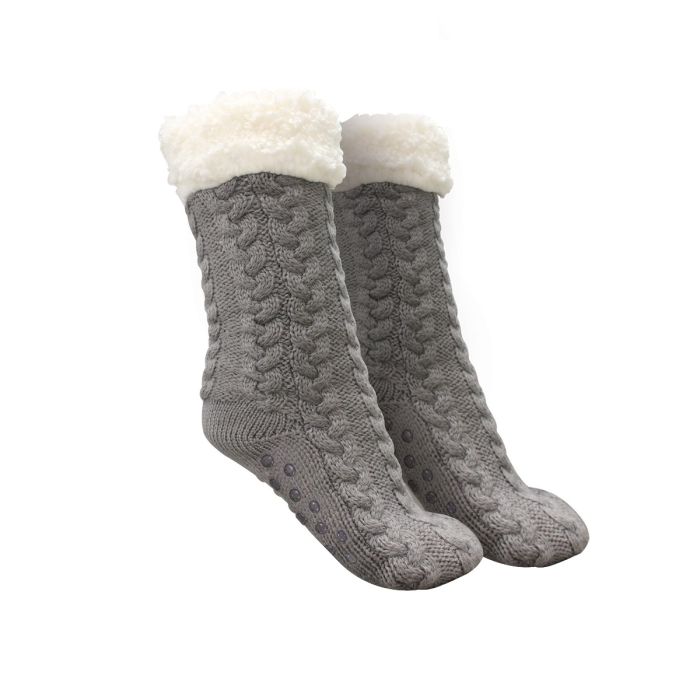fleece lined non slip socks