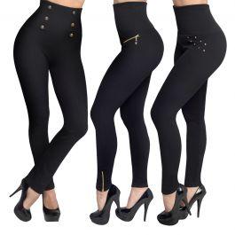Power of Shapewear 3 Fabulous Designs in Black Hollywood Pants Leggings- High Waisted Shaping Pants Comfort of Leggings 