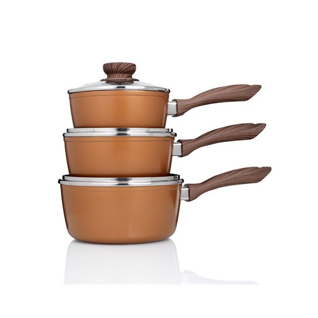 Copper Stone Sauce Pans JML