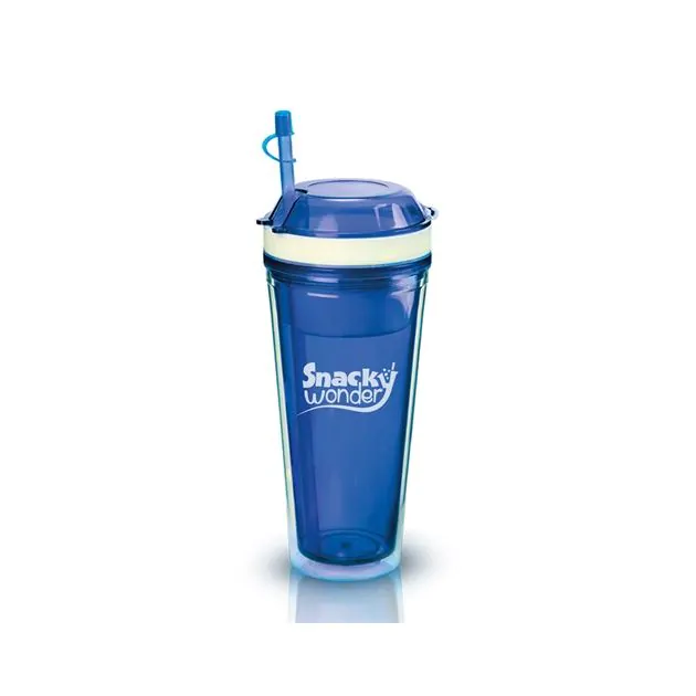 Snacky Wonder: 2-in-1 Snack and Drink Cup