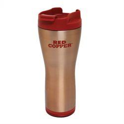 Red Copper Mug - Ceramic-lined, topple-proof travel mug for better-tasting coffee